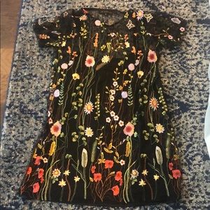 Embroidered flower dress